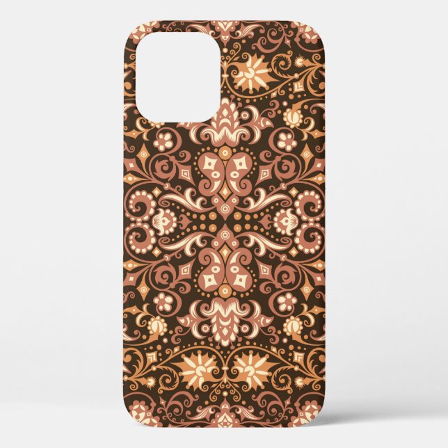 Coques Case-Mate iPhone Motif Floral Arabesque. Style Art Déco  (Verso)