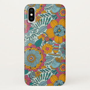 Coque iPhone X Motif floral coloré