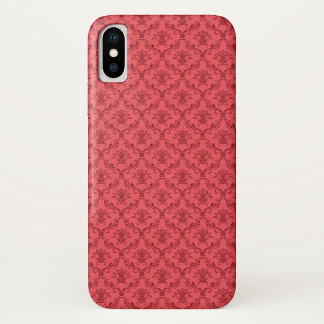 Coques Case-Mate iPhone Motif floral de damassé (Dos)