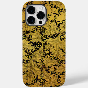 Coque Pour Pour iPhone 14 Pro Max Motif floral doré Fleur orientale