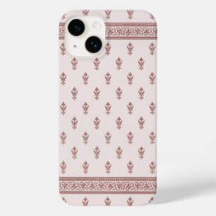 Coque Pour iPhone 14 Motif Floral En Rose Champignons