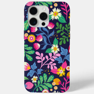 Coque iPhone 15 Pro Max Motif floral exotique peint à la main