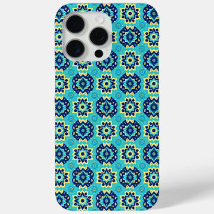 Coque iPhone 15 Pro Max Motif floral géométrique Chic Boho dynamique