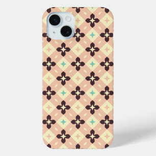 Coque iPhone 15 Mini Motif floral géométrique sans couture