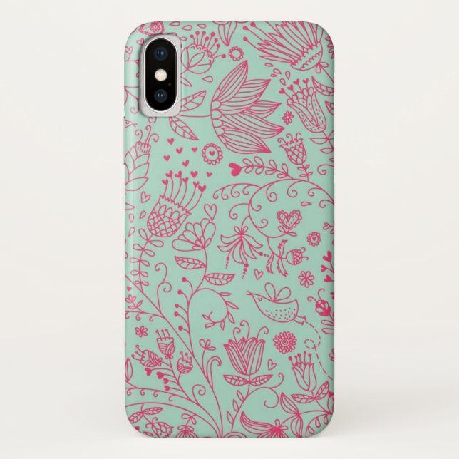 Coques Case-Mate iPhone Motif floral mignon d'été (Dos)