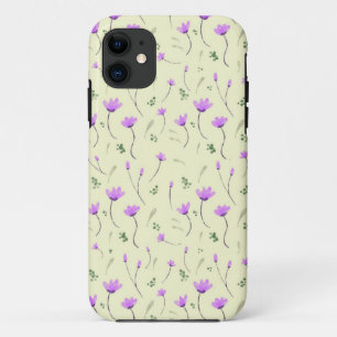 Case-Mate iPhone Case motif floral pourpre sur jaune