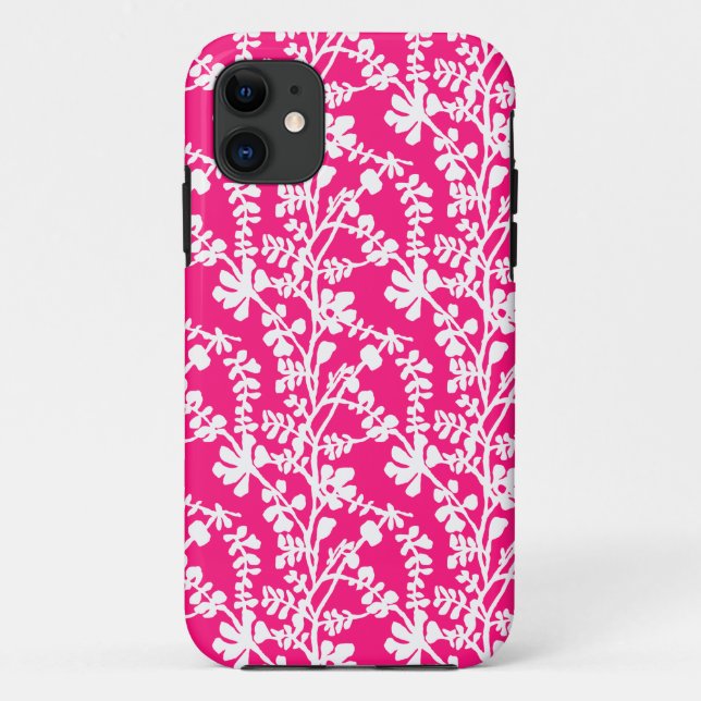 Coques Case-Mate iPhone Motif Floral rose et blanc (Dos)