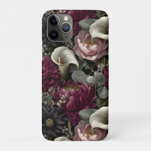Case-Mate iPhone Case Motif floral sombre avec dahlias et callas