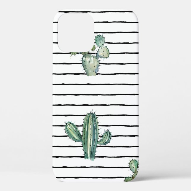Coques Case-Mate iPhone Motif fluide cactus aquarelle (Verso)