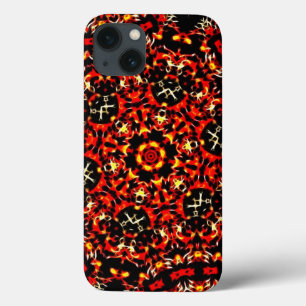Etui iPhone Case-Mate Motif fractal rouge vif