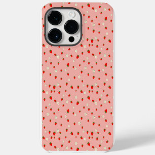 Coque Pour Pour iPhone 14 Pro Max Motif Fraises et Fleurs