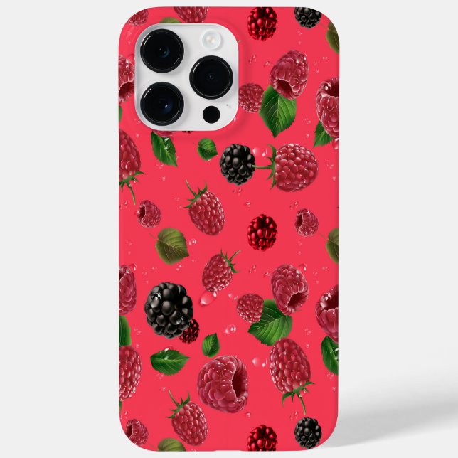 Coques Case-Mate iPhone Motif framboise (Verso)