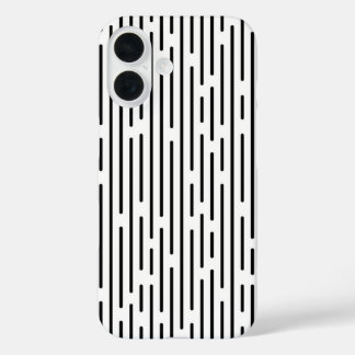 Coques iPhone 16 Motif géométrique à ligne noire