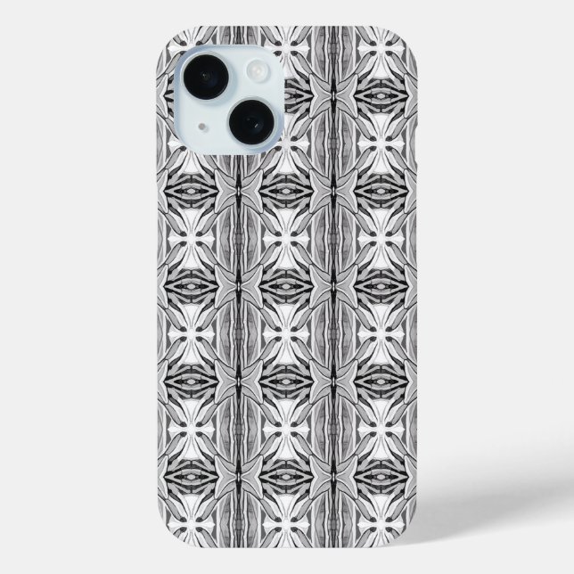 Coques Case-Mate iPhone Motif géométrique Abstrait noir moderne (Verso)