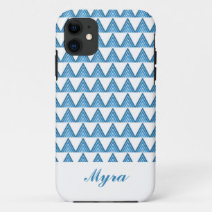 Case-Mate iPhone Case Motif géométrique blanc et bleu