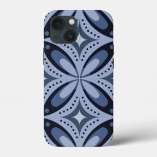 Case-Mate iPhone Case Motif géométrique bleu de style rétro