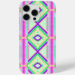 Coque iPhone 15 Pro Max Motif géométrique bohème coloré