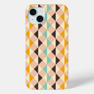Coque iPhone 15 Mini Motif géométrique chevauchant losanges et triangle