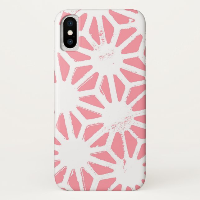 Coques Case-Mate iPhone Motif géométrique corail (Dos)