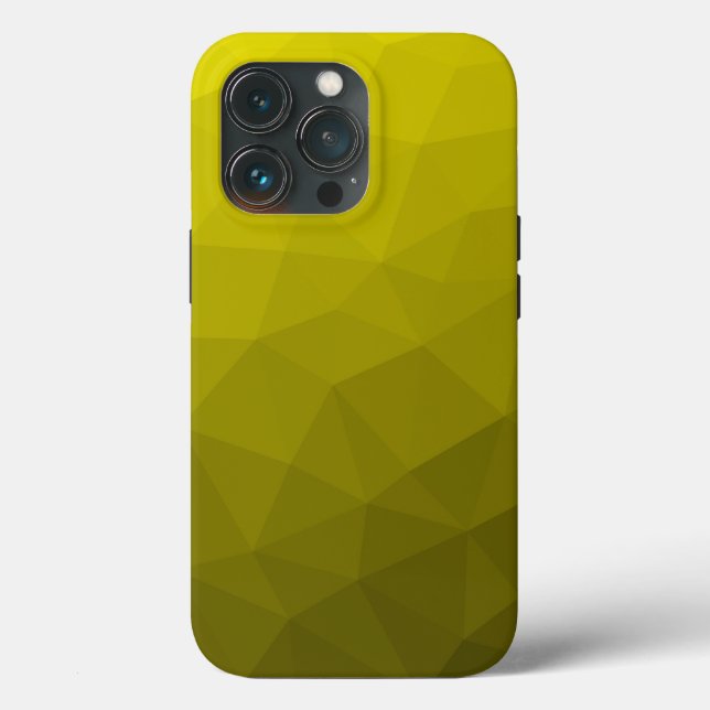 Coques Case-Mate iPhone Motif géométrique dégradé foncé jaune (Verso)