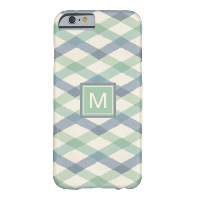 Coques Case-Mate iPhone Motif géométrique en pastel du monogramme | (Dos)