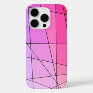 Coques iPhone 16 Pro Motif géométrique en Pink Ombre