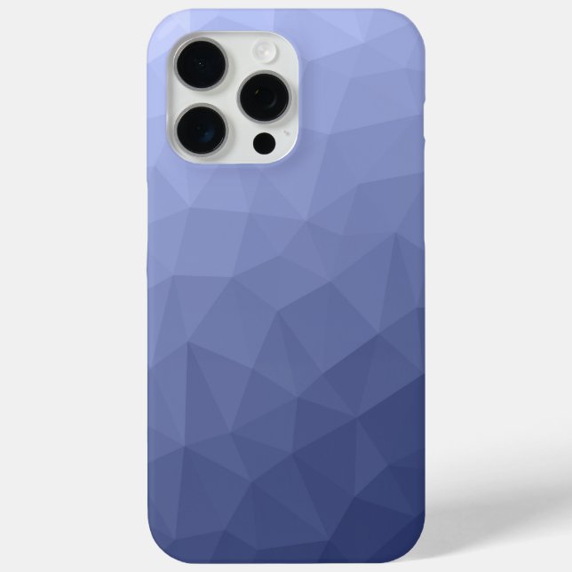 Coques Case-Mate iPhone Motif géométrique gris bleu ombre dégradé (Verso)