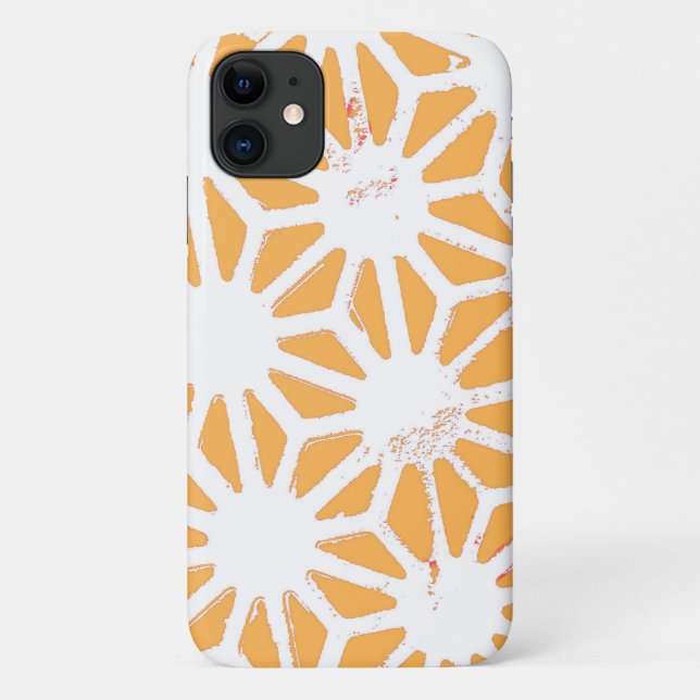 Coques Case-Mate iPhone Motif géométrique jaune (Dos)