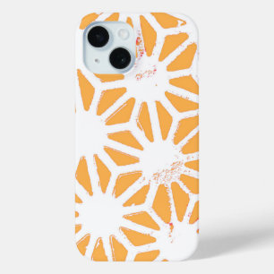 Coque Pour iPhone 15 Motif géométrique jaune