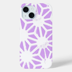 Coque Pour iPhone 15 Motif géométrique lilas