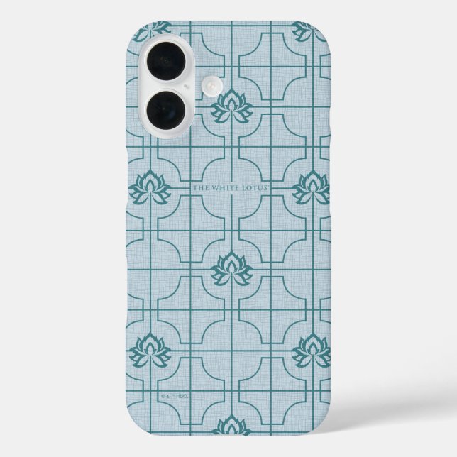 Coques Case-Mate iPhone Motif géométrique Lotus Grid - Le Lotus Blanc (Verso)