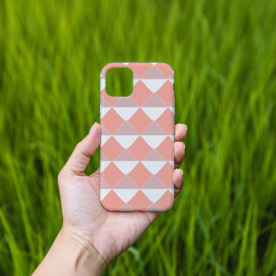 Coque Pour iPhone 15 Motif géométrique minimaliste pêche