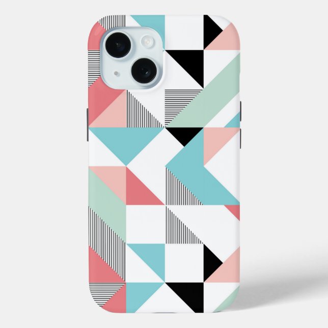 Coques Case-Mate iPhone Motif géométrique moderne (Verso)