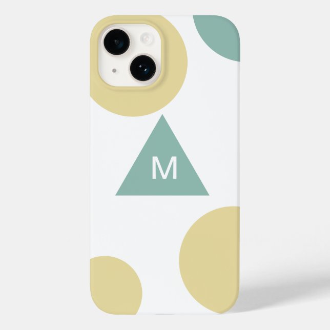 Coques Case-Mate iPhone Motif géométrique moderne Monogramme (Verso)