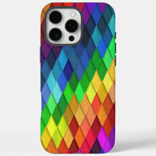 Coques iPhone 16 Pro Max Motif géométrique Rainbow Diamond
