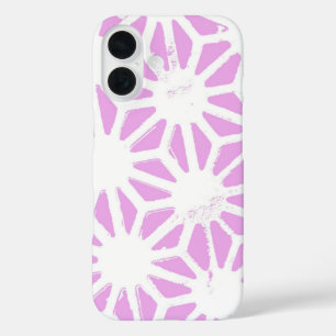 Coques iPhone 16 Motif géométrique rose