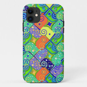 Coques Pour iPhone Motif géométrique Stars and Swirls