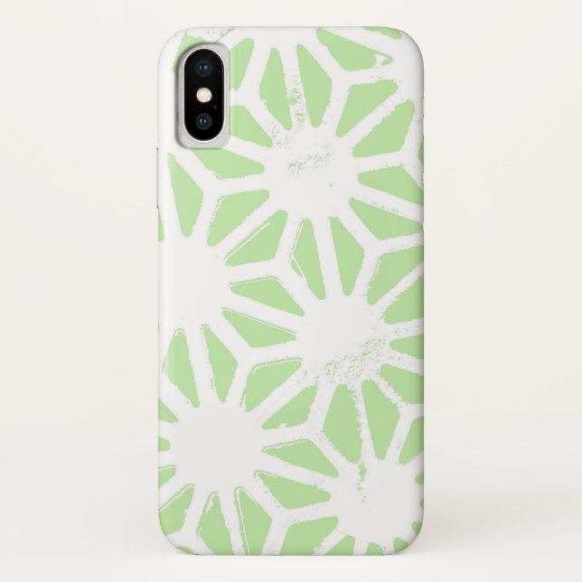Coques Case-Mate iPhone Motif géométrique vert pomme (Dos)