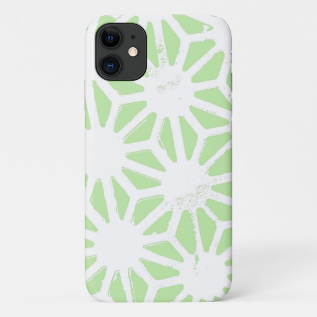 Coques Case-Mate iPhone Motif géométrique vert pomme (Dos)
