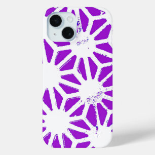 Coque Pour iPhone 15 Motif géométrique violet royal