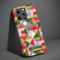 Motif girly moderne tendance coloré avec nom perso