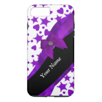 Motif girly tacheté assez pourpre personnalisé