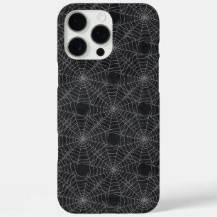 Coques iPhone 16 Pro Max Motif gothique Black and Grey Spiderweb