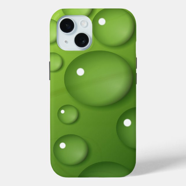 Coques Case-Mate iPhone Motif Green Raindrop (Verso)