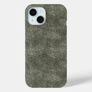 Coque Pour iPhone 15 Motif gris Olive Denim