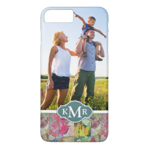 Coques Pour iPhone Motif grunge floral fait sur commande d'art de