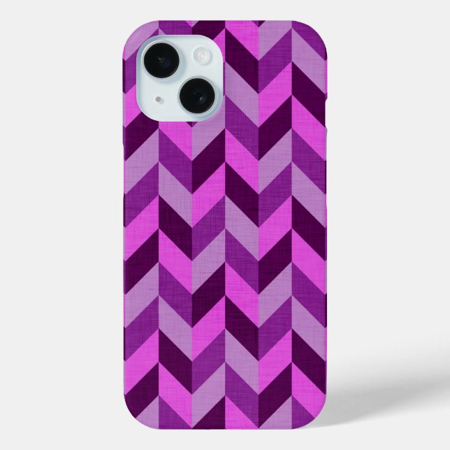 Coques Case-Mate iPhone Motif Herringbone en violet (Verso)