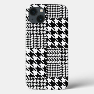 Case-Mate iPhone Case Motif Houndstooth noir et blanc