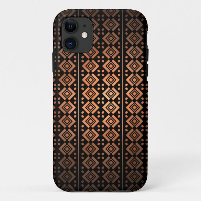 Coques Case-Mate iPhone motif iPhone5 tribal aztèque noir orange (Dos)