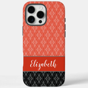Coques iPhone 16 Pro Max Motif japonais traditionnel rouge Tatewaku